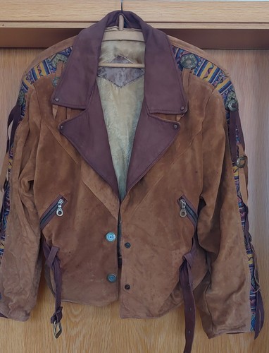 Wildleder jacke braun - wildleder, im