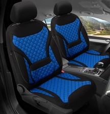 Schonbezüge Sitzbezüge für Dodge Journey Bj 2008-20 in Schwarz/Blau ZM6