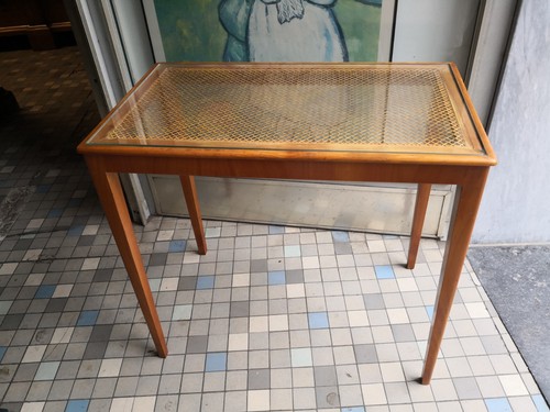Beistelltisch mit geflecht - mit,