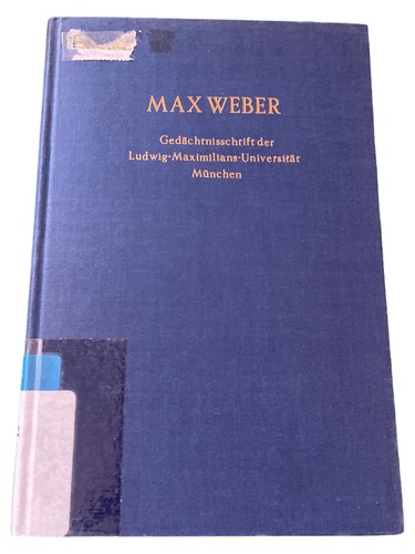Max weber gedächtnisschrift - weber,