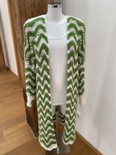 Italy Long Strick Mantel JackeCardigan Grün Gr. 36/38 Conleys Ibiza Hippie