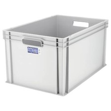 Alutec Industrie Stapelbehälter grau Stapelbox Aufbewahrungsboxen Obstkiste 64 l