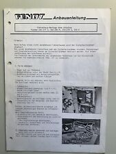 Anbauanleitung Fendt Fahrerhaus-Montage Farmer 240-275, 260-280 P, 250-270 V
