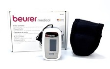 Beurer medical PO30 Pulsoximeter Fingerpulsoximeter (454.30) mit Tasche - Silber