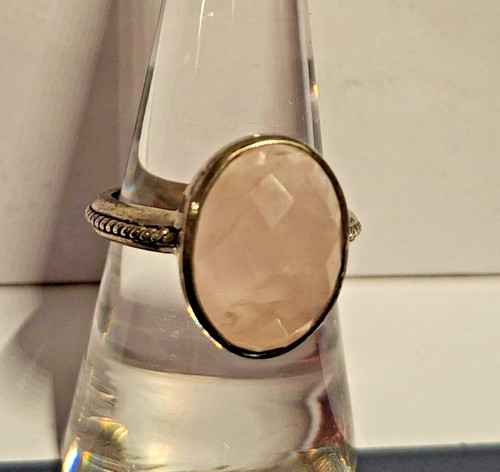 Rosenquarz ring oval - rosenquarz,