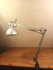 IKEA SILVER TERTIAL  DESK LAMP WITH CLAMP & BULB