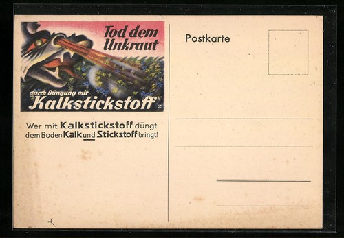 Ansichtskarte tod dem - tod, unkraut