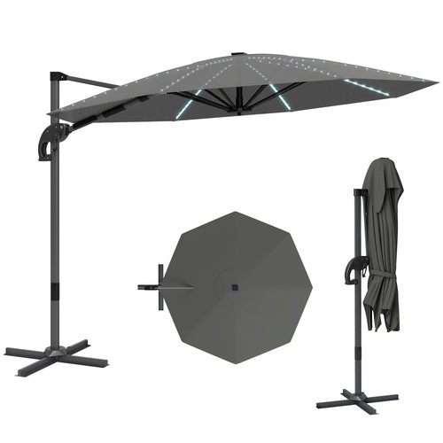 Alu ampelschirm led solar - led,