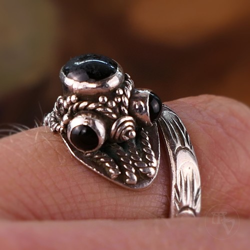 Vintage handarbeits silberring - vintage,