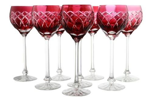 Vintage kristall 8er set - -,