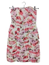 H&M Bandeaukleid Damen Kleid Gr. DE 38 pink Casual-Look