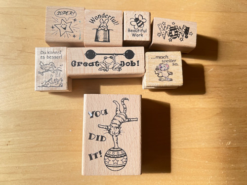 Acht lehrerstempel für - acht, lehrerstempel,