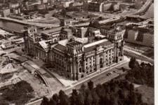 Fotokarte :  BERLIN - Luftansicht Reichstag mit Mauer  (Landesbildstelle)