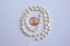 BR41 Zuchtperlen Strang Süßwasser Perle Schmuck Kette Halsketten 6-7 mm barock