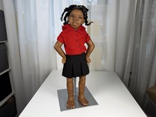 Künstlerpuppe Porzellan Puppe 62 cm. Top Zustand 