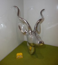 Wanddeko  Alu  Bock Deko Kopf mit Geweih  Jagdtrophäe