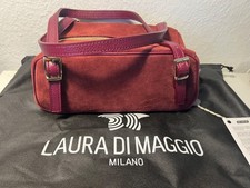 Laura Di Maggio Handtasche aus Wildleder, neu mit Etikett und Staubbeutel