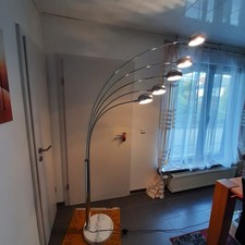 Designer Lampe 5 Flammig mit Marmorfuss Messing