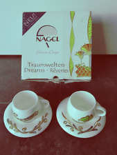 22732/ Nagel Design Traumwelten 2x Espresso Cup  Ginkgo + Pegasus