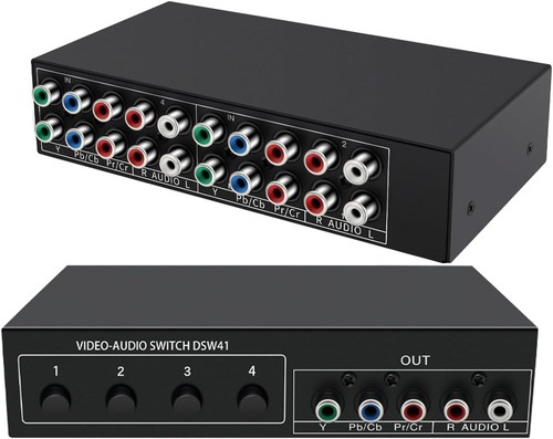 Component av switch box - 4-in-1,