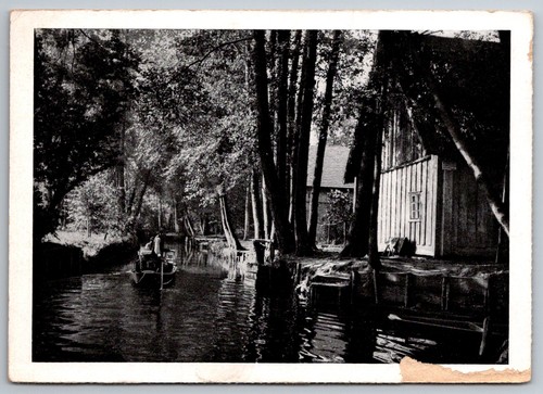 Postkarte spreewald kahn auf - kahn,