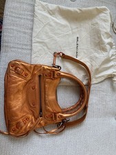 Balenciaga Classic City Metallic Edge Bag Copper Orange Lambskin Leather Limited