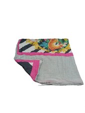 PLOMO O PLATA Trachtentuch Damen Tuch hellgrau-pink-blassgelb Elegant