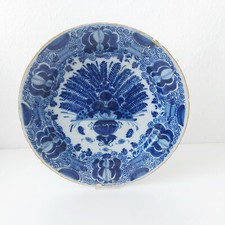 Großer Antiker Teller Delft  "De Klauw" 1661-1840 Ø 34 cm