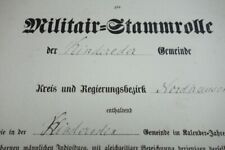 Kinderrode Thüringen 1874 Militär Stammrolle Vorfahren Heimatbeleg Wehrpflicht