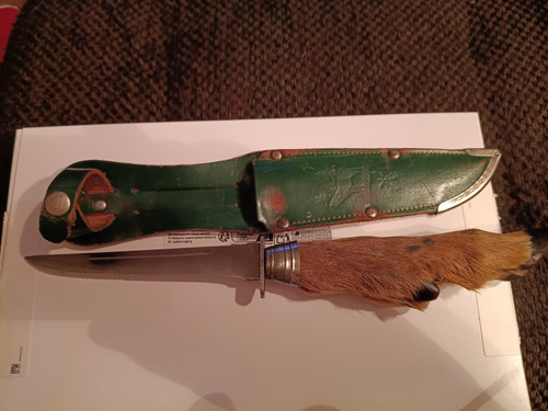 Altes trachtenmesser mit - , reh
