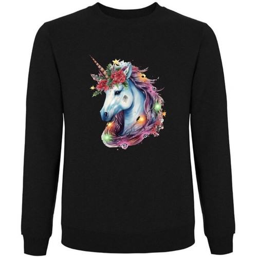 Sweatshirt schwarz einhorn - sweatshirt,