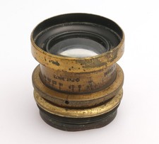 Messing Objektiv E.Suter Basel No.25646 Anastigmat Serie I F.7.2 No.3 F.205 mm