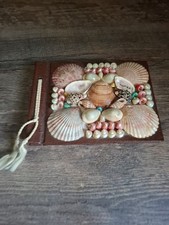 Kleines Altes Leder Fotoalbum Fotobuch Vintage Braun Edel Schwarze Seite (K7)