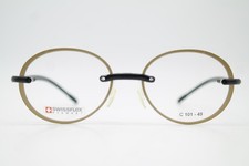 Brille SWISSFLEX C 101-49 Braun Schwarz Oval Brillengestell eyeglasses Neu