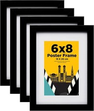 SET 4 Holz Wandrahmen SCHWARZ