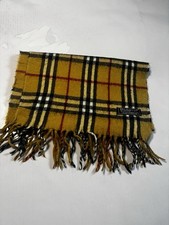 Burberry Schal 100% Lammwolle Kariert, Beige-braun Original Beliebt Designer