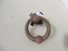 Viktorianischer Eisen Türklopfer Griff Zug altes Tor Gothic Platte Schlaufe Antik