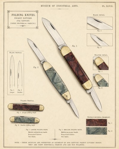 Vintage taschenmesser - 2x,