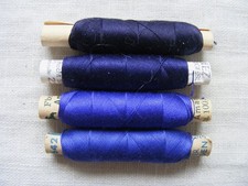 Nähgarn Nähseide Garn Konvolut 4 Rollen Set lila MEZ Gögginger Tiger Amann alt