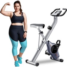 BCAN Klappbarer Heimtrainer für Schwere Menschen, Heimtrainer klappbar in Grau