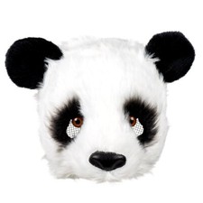 Panda Halbmaske aus Plüsch -