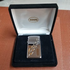 Zippo SLIM Gold Inlay  Lighter neu OVP von 2004