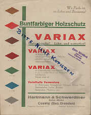 COSWIG, Prospekt 1930, Hartmann & Schwerdtner Kulba-Werke Variax bunt Holzschutz