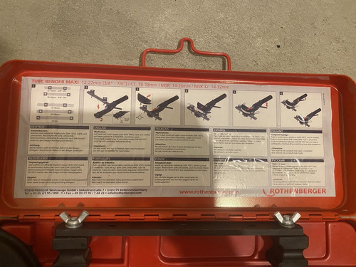 Rothenberger tube bender - bender, maxi