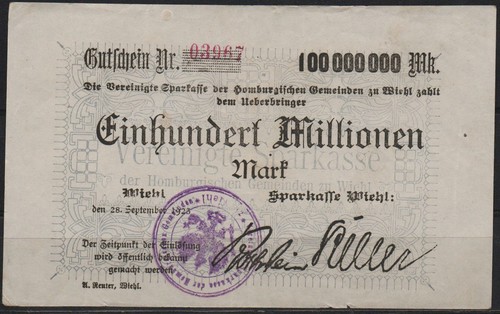 33773 notgeld wiehl - [33773],
