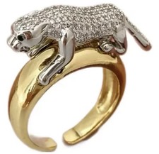 PANTHER RING BICOLOR 18kt