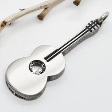 Nordform Anhänger in Form einer Gitarre Silber mit Bergkristall