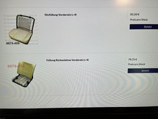 Sitz- und Rückenpolster Renault R4 GTL für beide Vordersitze