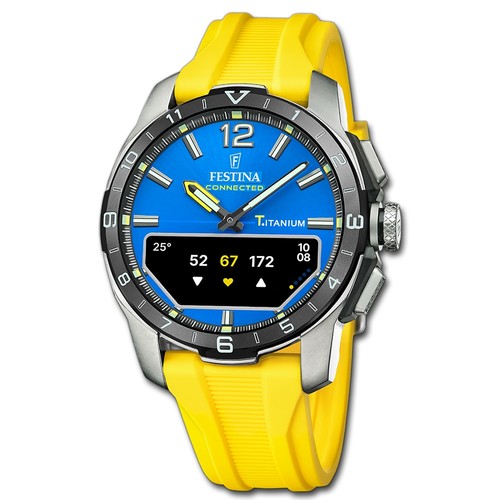 Festina herrenuhr silikon gelb - festina,
