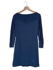 TRANQUILLO Langarmkleid Damen Kleid Gr. DE 34 blau-weiß Casual-Look